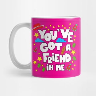 Got a friend with toys and fun graphic tees ecopop in pink Mug